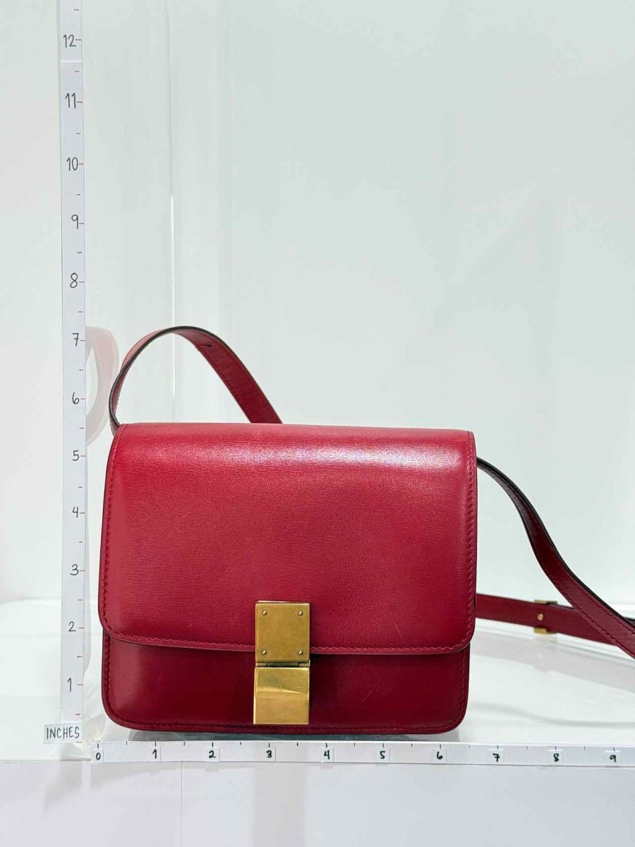 Pre - loved CELINE Box Red Crossbody at Reems Closet