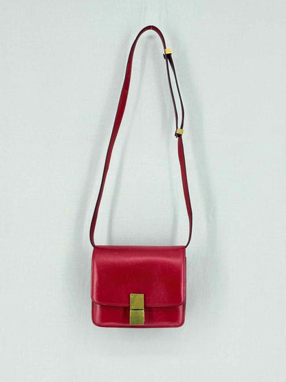 Pre - loved CELINE Box Red Crossbody at Reems Closet
