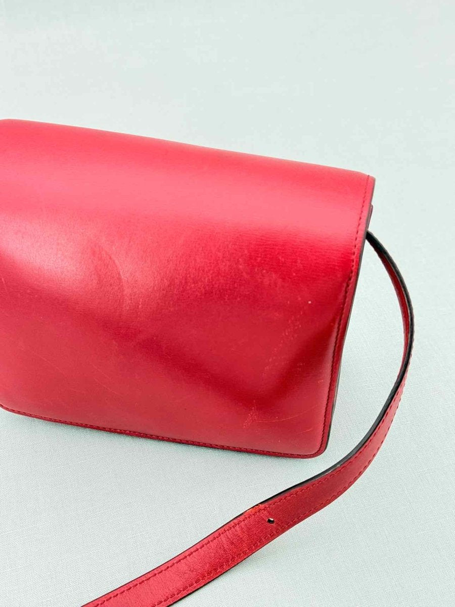 Pre - loved CELINE Box Red Crossbody at Reems Closet