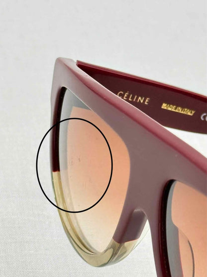 Pre-loved CELINE Burgundy Sunglasses at Reems Closet