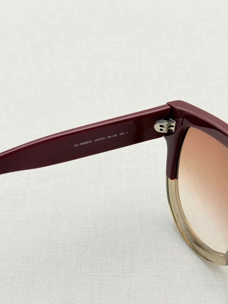 Pre-loved CELINE Burgundy Sunglasses at Reems Closet