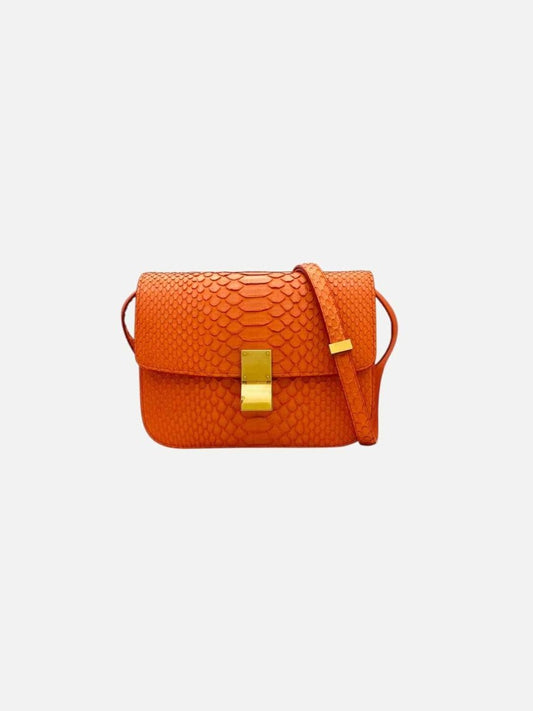 Pre - loved CELINE Classic Orange Shoulder Bag at Reems Closet