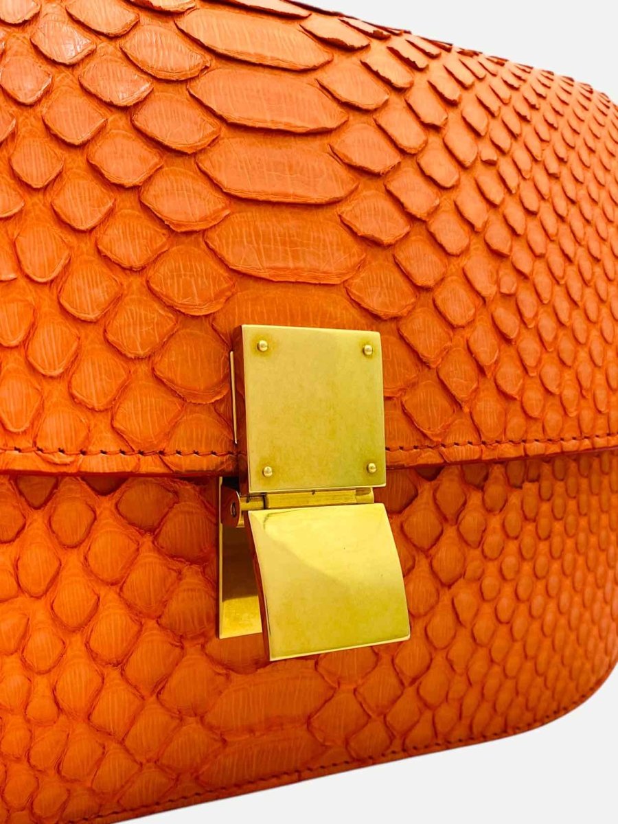 Pre - loved CELINE Classic Orange Shoulder Bag at Reems Closet