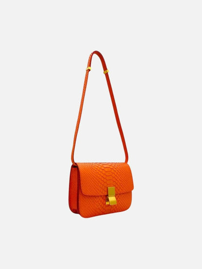 Pre - loved CELINE Classic Orange Shoulder Bag at Reems Closet