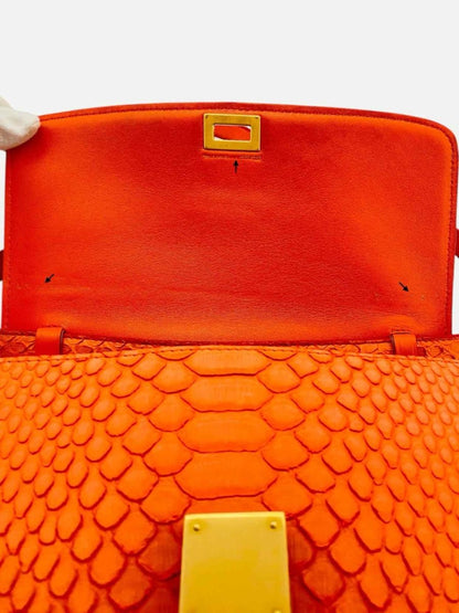 Pre - loved CELINE Classic Orange Shoulder Bag at Reems Closet