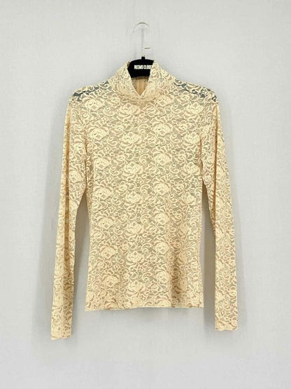 Pre-loved CELINE Cream Floral Size US 4 Top at Reems Closet