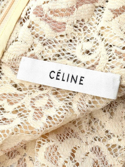 Pre-loved CELINE Cream Floral Size US 4 Top at Reems Closet