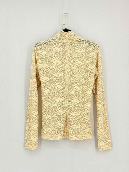 Pre-loved CELINE Cream Floral Size US 4 Top at Reems Closet