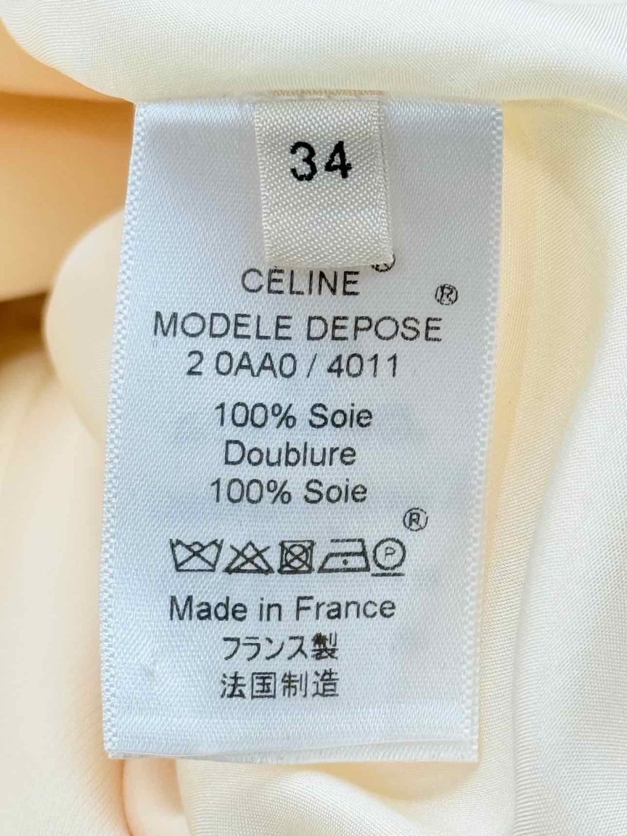 Pre - loved CELINE Cream Size US 2 Short Dress at Reems Closet