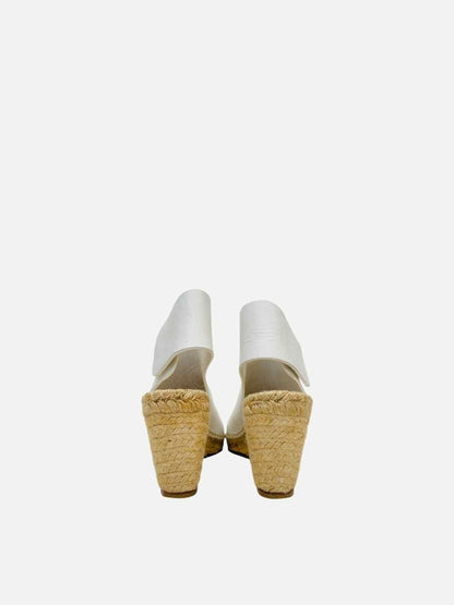 Pre - loved CELINE Espadrille White Size EU 38 Wedges at Reems Closet