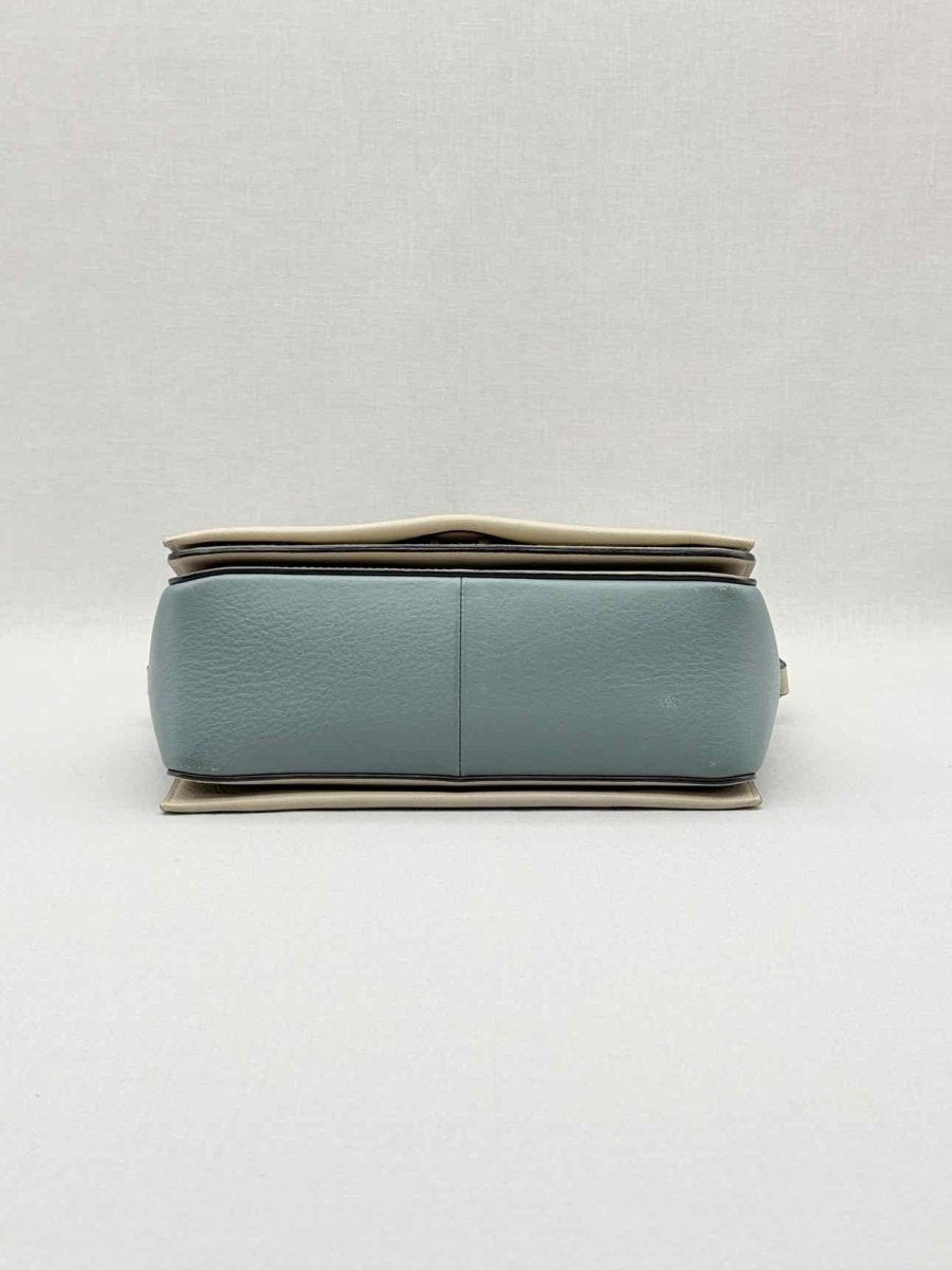 Pre - loved CELINE Frame Blue & Beige Handbag at Reems Closet