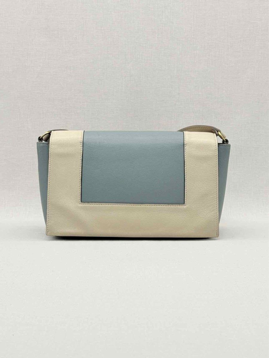 Pre - loved CELINE Frame Blue & Beige Handbag at Reems Closet