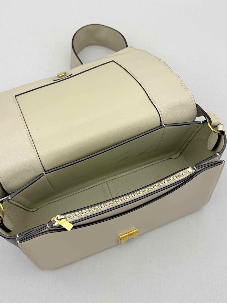 Pre - loved CELINE Frame Blue & Beige Handbag at Reems Closet