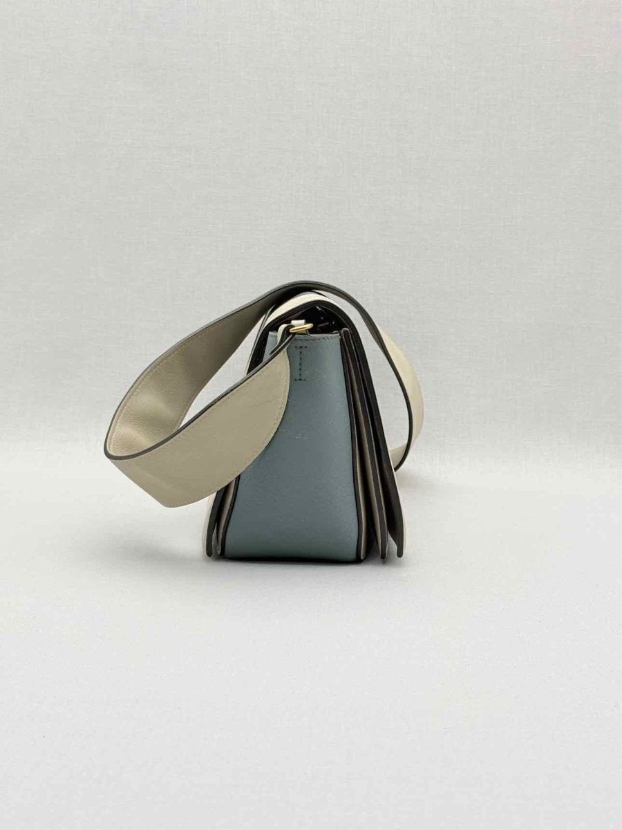 Pre - loved CELINE Frame Blue & Beige Handbag at Reems Closet