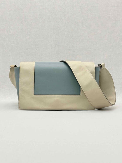 Pre - loved CELINE Frame Blue & Beige Handbag at Reems Closet