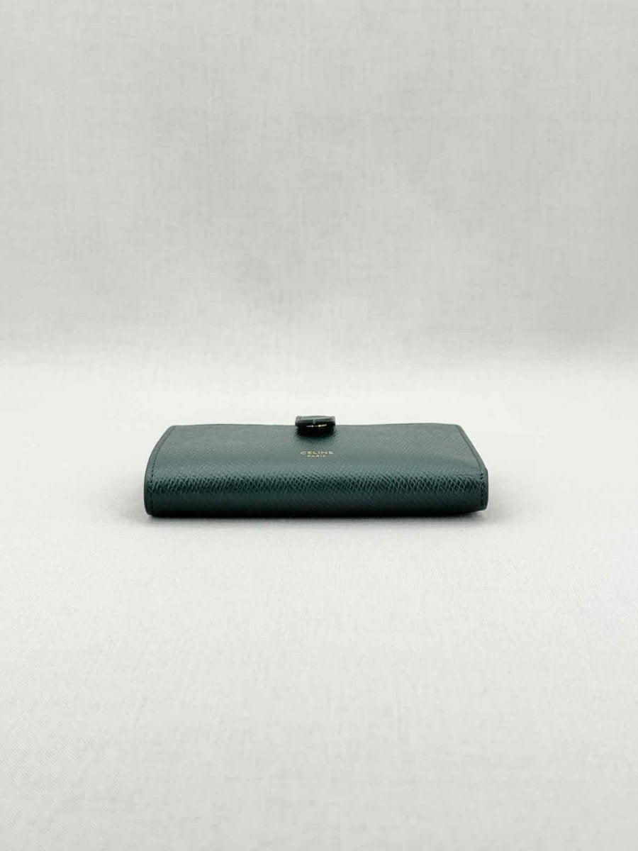 Pre - loved CELINE Green Compact Wallet at Reems Closet