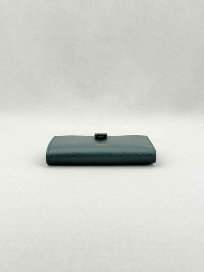 Pre - loved CELINE Green Compact Wallet at Reems Closet