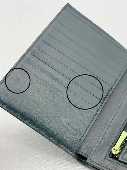 Pre - loved CELINE Green Compact Wallet at Reems Closet