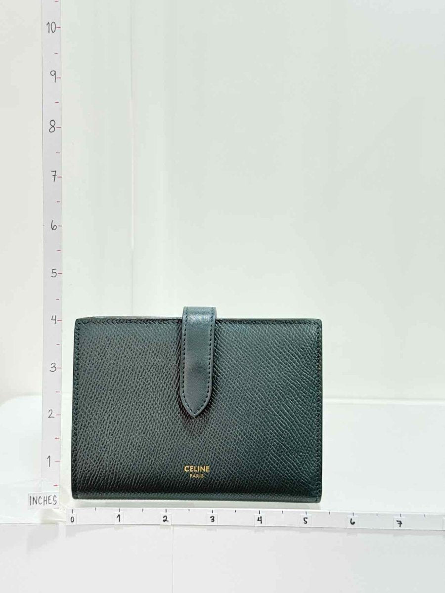 Pre - loved CELINE Green Compact Wallet at Reems Closet