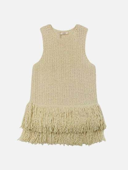 Pre - loved CELINE Knit Beige Top at Reems Closet