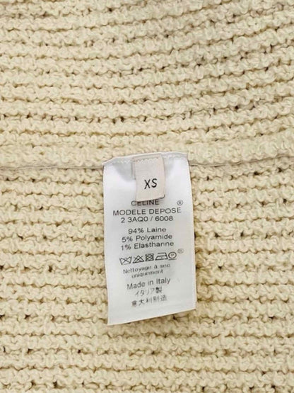 Pre - loved CELINE Knit Beige Top at Reems Closet