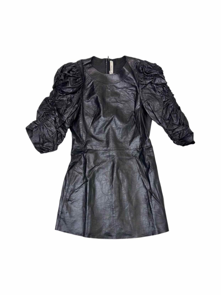 Pre - loved CELINE Mini Black Ruched Mini Dress at Reems Closet