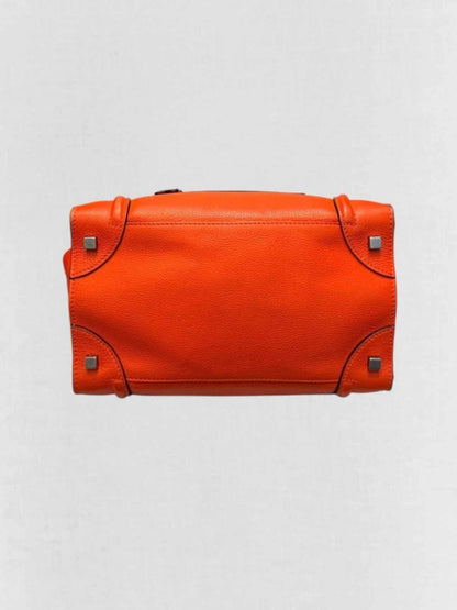 Pre-loved CELINE Mini Luggage Red Top Handle at Reems Closet