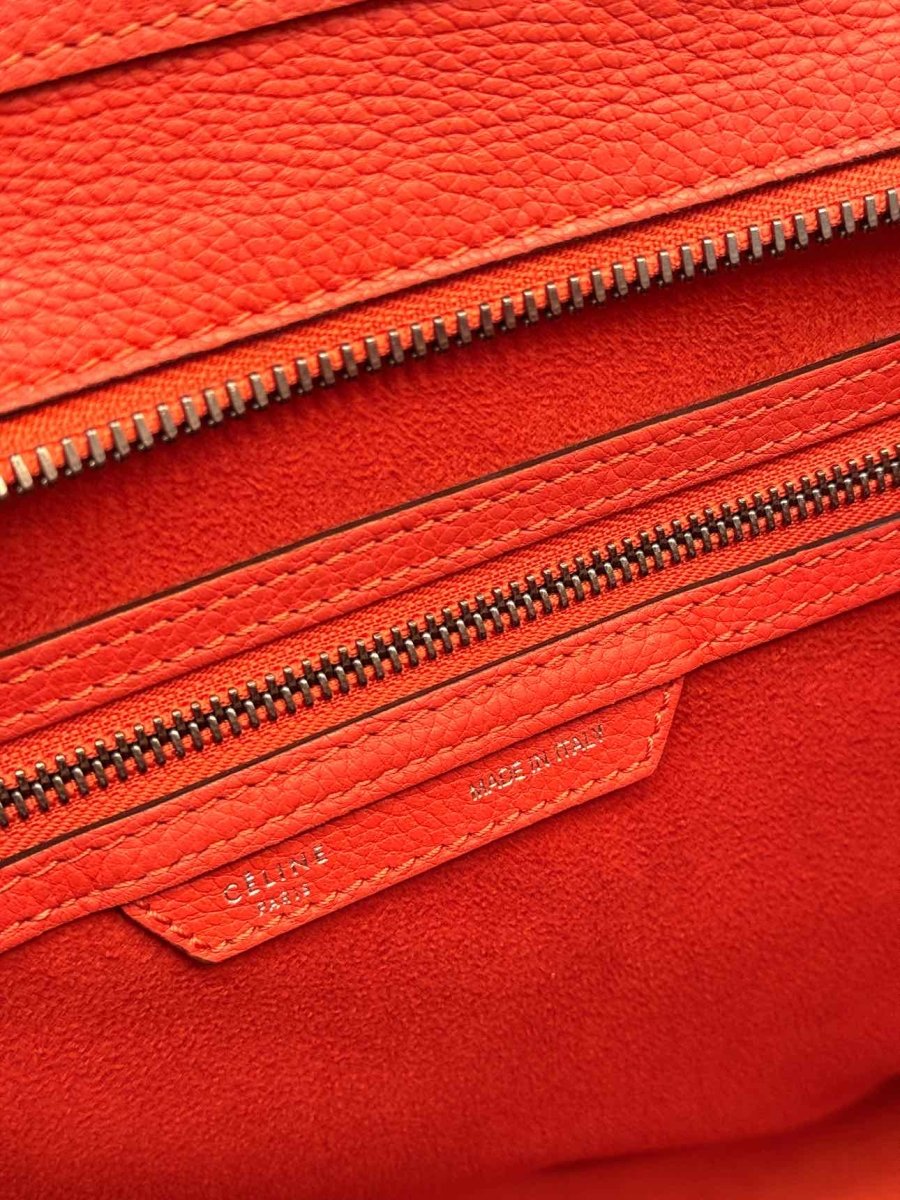 Pre-loved CELINE Mini Luggage Red Top Handle at Reems Closet