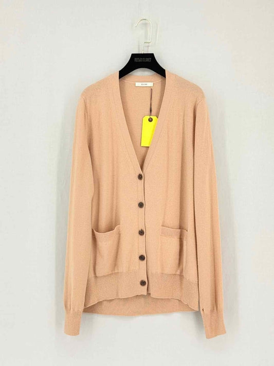 Pre-loved CELINE Nude Size Small Cardigan at Reems Closet