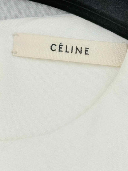 Pre - loved CELINE Off - white Size Medium Short Dress at Reems Closet