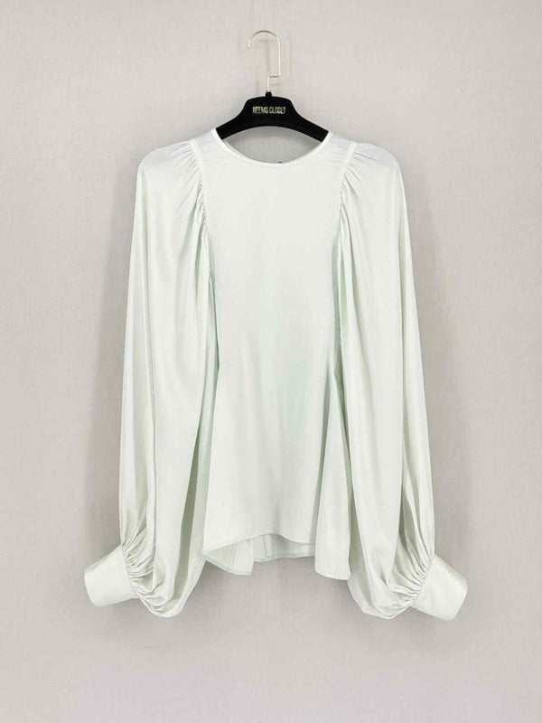 Pre-loved CELINE Pastel Green Size US 8 Blouse at Reems Closet