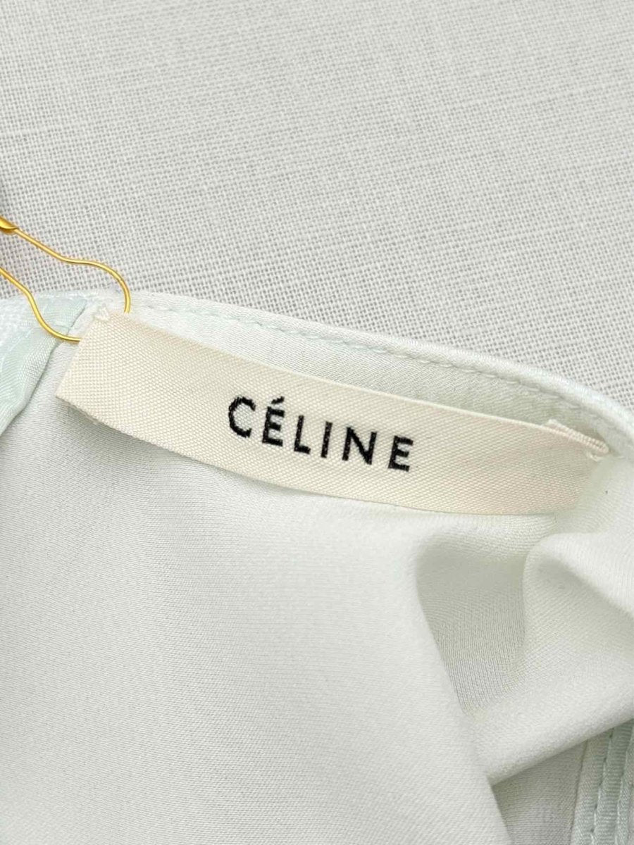 Pre-loved CELINE Pastel Green Size US 8 Blouse at Reems Closet