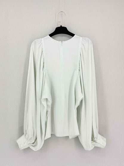 Pre-loved CELINE Pastel Green Size US 8 Blouse at Reems Closet
