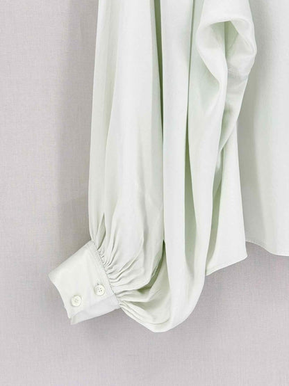 Pre-loved CELINE Pastel Green Size US 8 Blouse at Reems Closet
