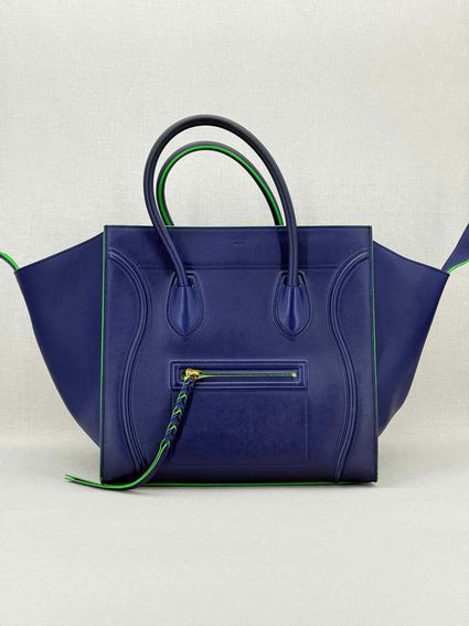 Pre - loved CELINE Phantom Luggage Navy Blue Tote Bag at Reems Closet