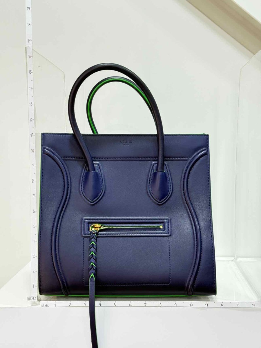 Pre - loved CELINE Phantom Luggage Navy Blue Tote Bag at Reems Closet