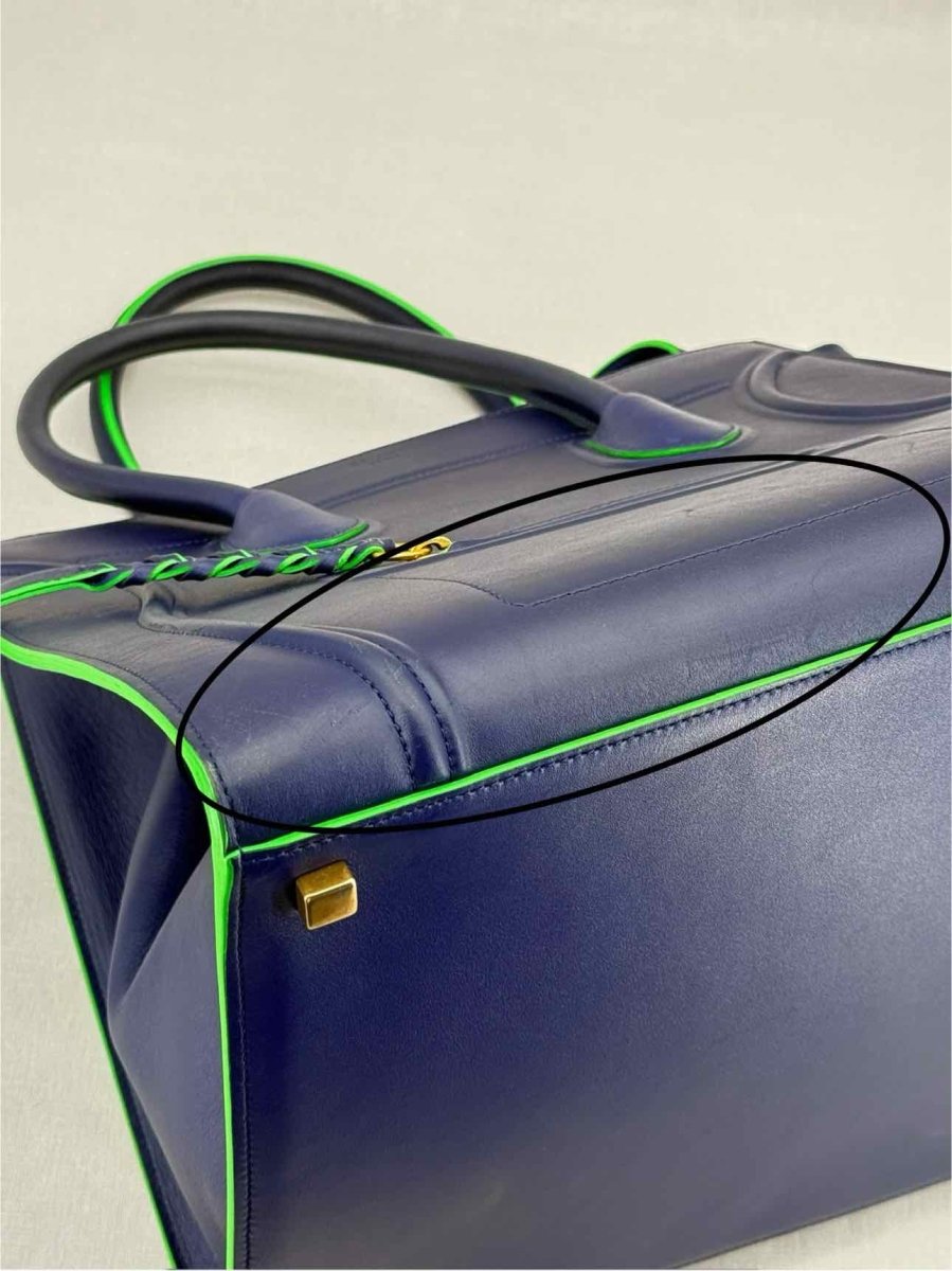 Pre - loved CELINE Phantom Luggage Navy Blue Tote Bag at Reems Closet