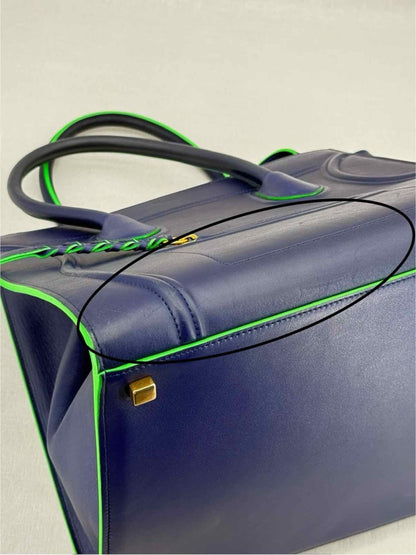 Pre - loved CELINE Phantom Luggage Navy Blue Tote Bag at Reems Closet