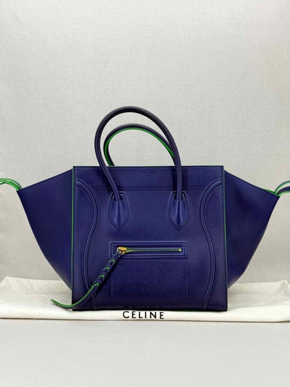 Pre - loved CELINE Phantom Luggage Navy Blue Tote Bag at Reems Closet