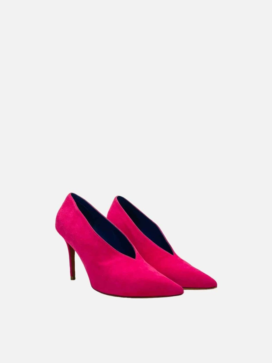 Pre - loved CELINE Pointed Toe Fuchsia Pumps 36 at Reems Closet