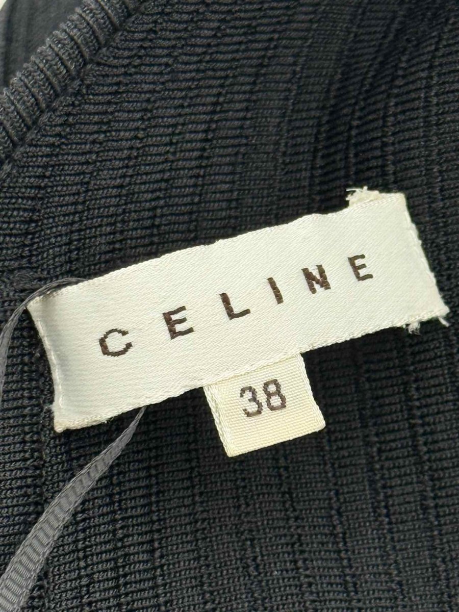 Pre - loved CELINE Stretch Black Size US 6 Knee Length Dress at Reems Closet