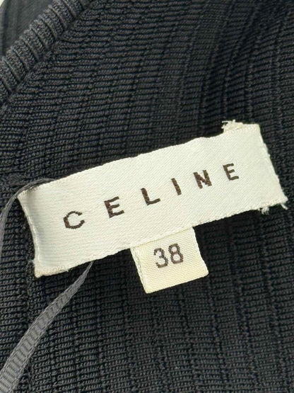 Pre - loved CELINE Stretch Black Size US 6 Knee Length Dress at Reems Closet