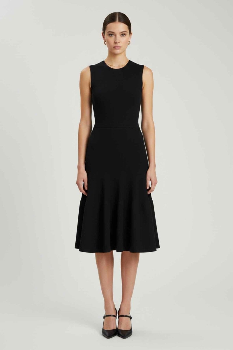 Pre-loved CELINE Stretch Black Size US 6 Knee Length Dress at Reems Closet