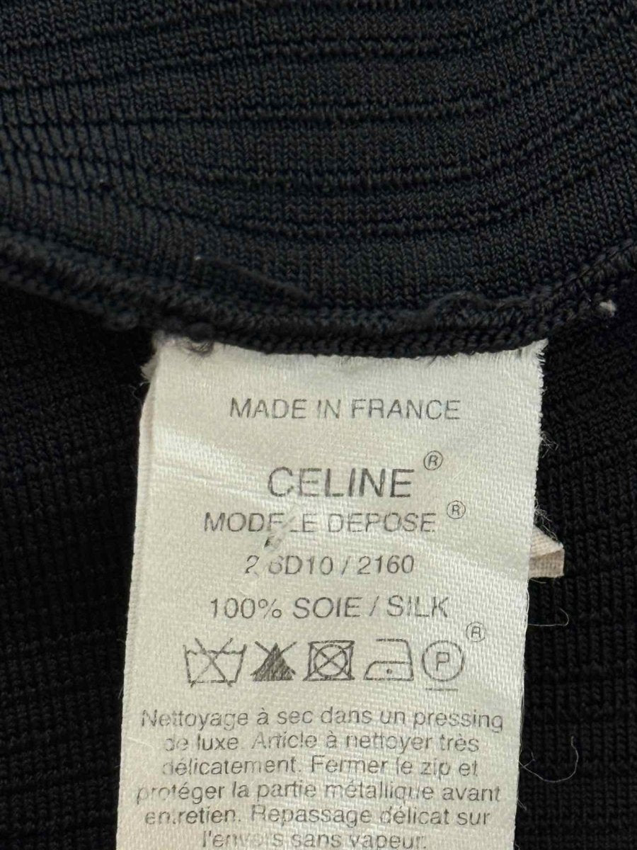 Pre - loved CELINE Stretch Black Size US 6 Knee Length Dress at Reems Closet