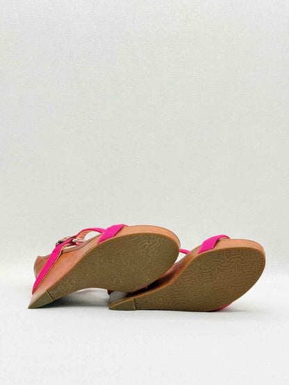 Pre - loved CELINE T Strap Pink Size EU 38 Wedges at Reems Closet