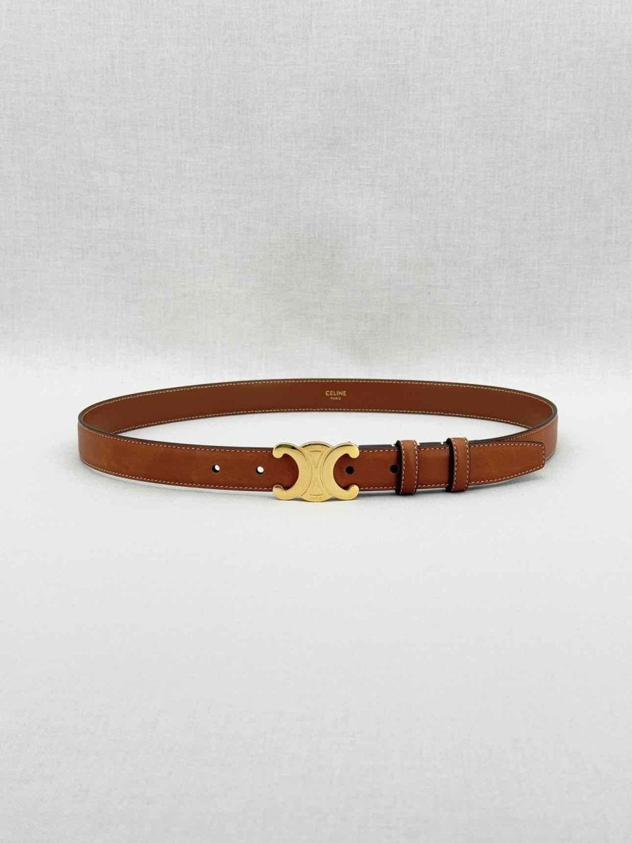 Pre - loved CELINE Tan Belt at Reems Closet