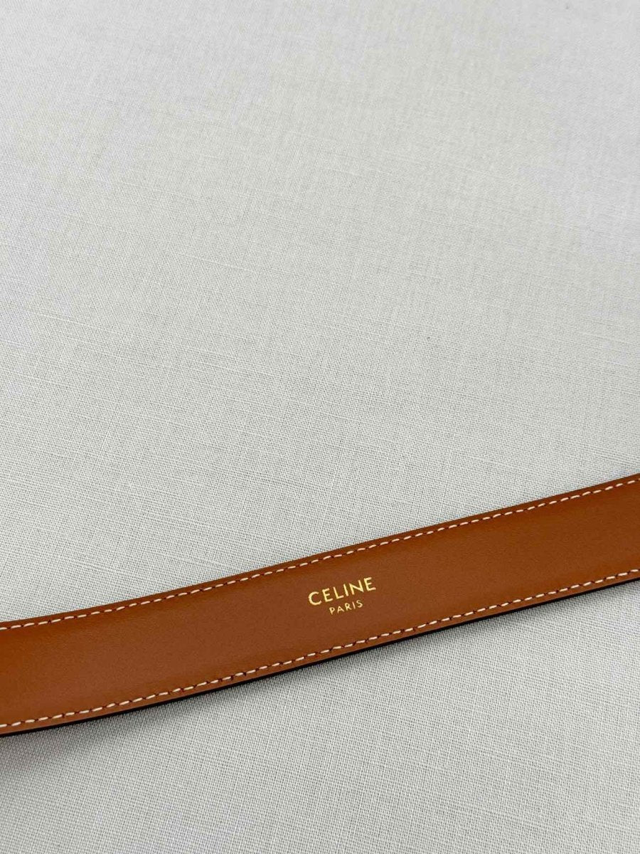 Pre - loved CELINE Tan Belt at Reems Closet