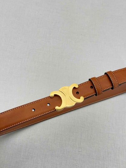 Pre - loved CELINE Tan Belt at Reems Closet