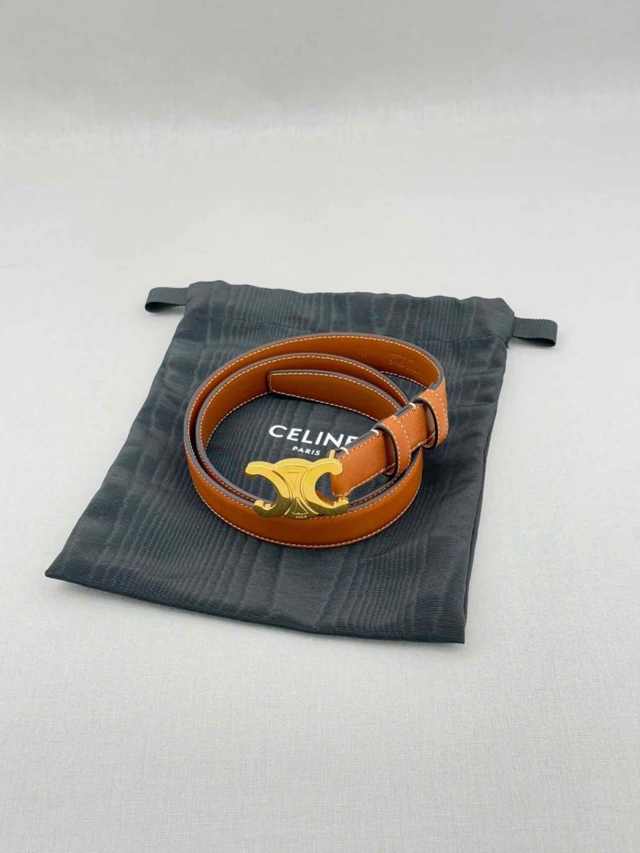 Pre - loved CELINE Tan Belt at Reems Closet