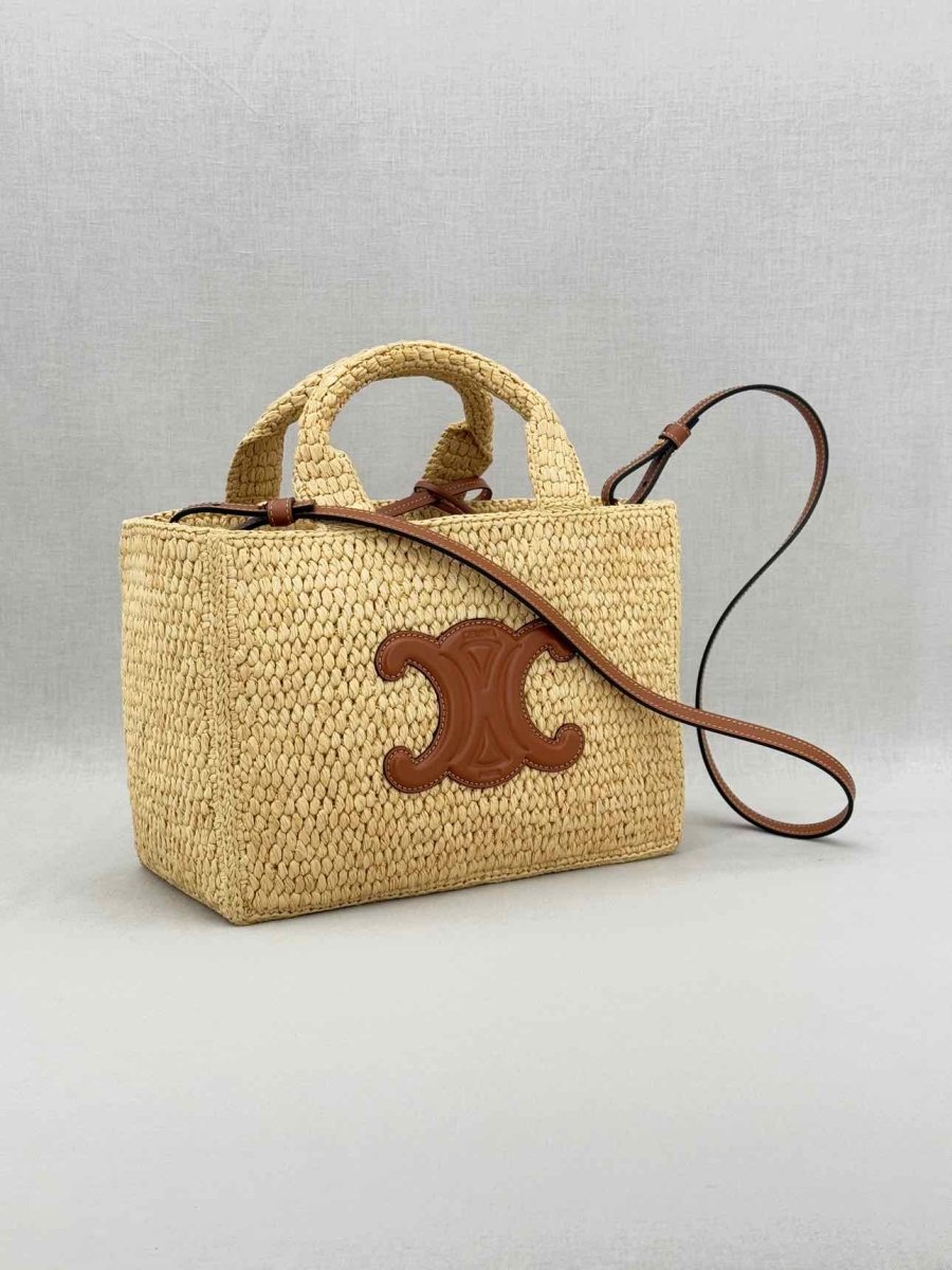 Pre - loved CELINE Thais Tan Top Handle at Reems Closet